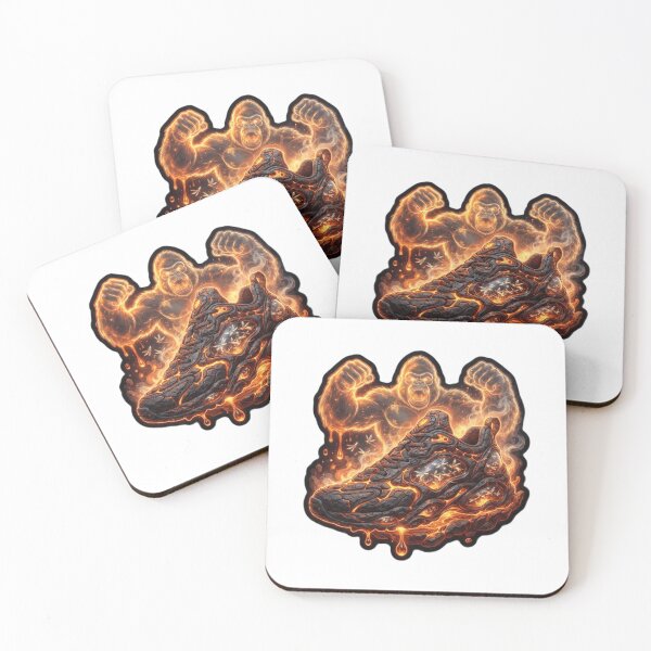 Item preview, Lava Gorilla Dragonflies Fantasy Sneaker Sticker designed and sold by Imaginarium of Chaos falcon88 .