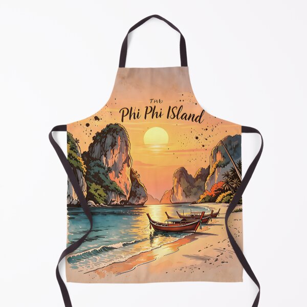 Item preview, Phi Phi Island Thailand Vintage Sunset Travel Art designed and sold by Spirit of Siam.