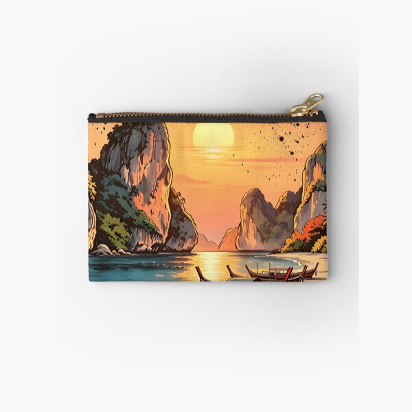 Item preview, Phi Phi Island Thailand Vintage Sunset Travel Art designed and sold by Spirit of Siam.