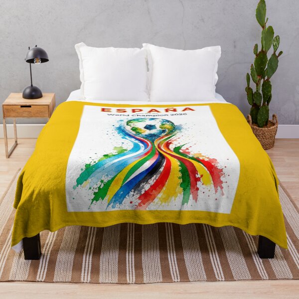 Item preview, Spain 2026 World Cup Champion Watercolor Football Art designed and sold by EMC Store.