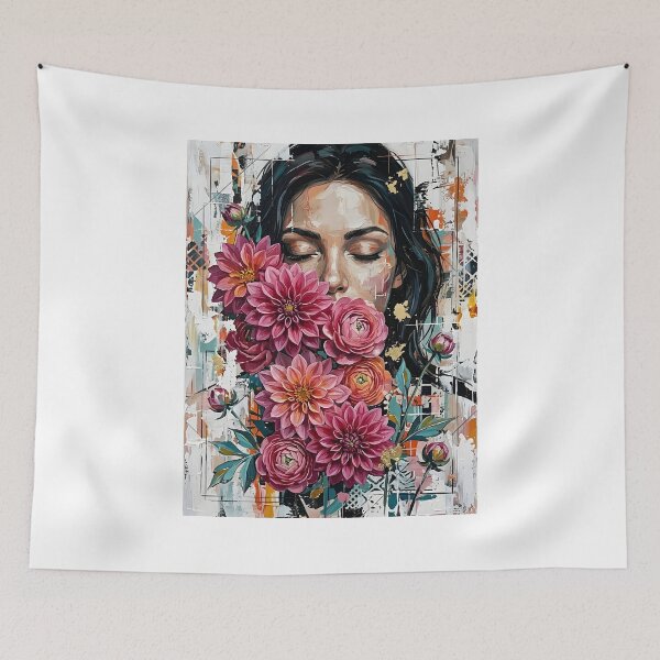 Item preview, unique design abstract woman art designed and sold by stikrusak.