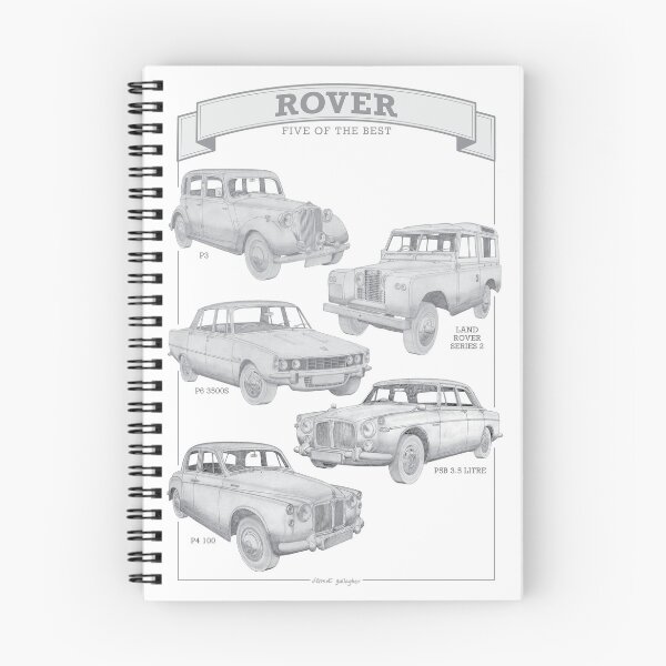 Item preview, Rover Cars - Five of the best hand-drawn designed and sold by Classic Car Art Drawings.