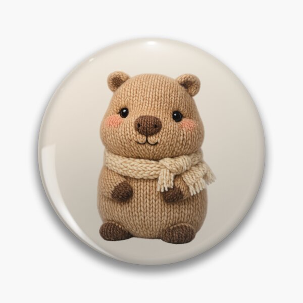Item preview, Cute Knitted Capybara Plush | Kawaii Handmade Crochet Cottagecore designed and sold by Moons Studio.
