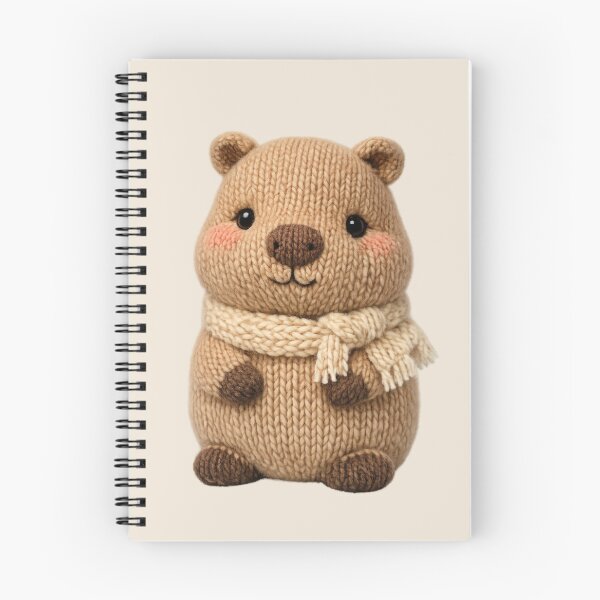 Item preview, Cute Knitted Capybara Plush | Kawaii Handmade Crochet Cottagecore designed and sold by Moons Studio.