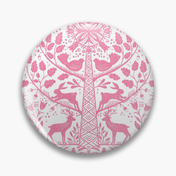 Item preview, Lithiuanian Ethnic Traditional Nordic Folk Tree Heritage Blush Pink designed and sold by RenattaZare.
