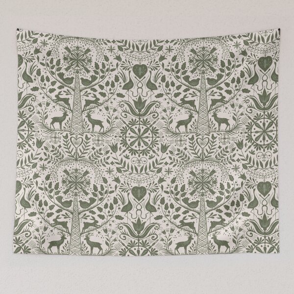 Item preview, Lithiuanian Ethnic Traditional Nordic Folk Tree Heritage Olive Moss designed and sold by RenattaZare.