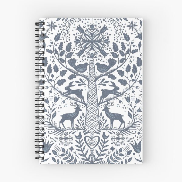 Item preview, Lithiuanian Ethnic Traditional Nordic Folk Tree Heritage Navy Blue designed and sold by RenattaZare.