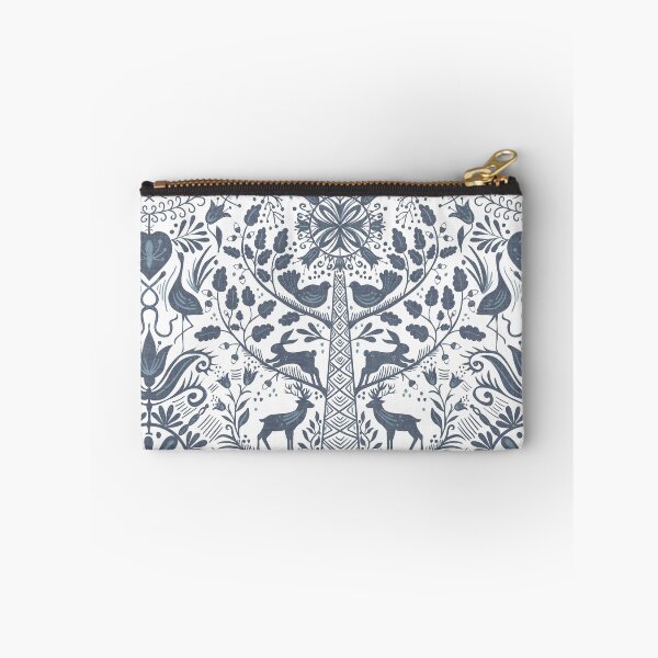 Item preview, Lithiuanian Ethnic Traditional Nordic Folk Tree Heritage Navy Blue designed and sold by RenattaZare.