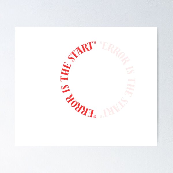 Item preview, "Modern Error Is The Start Typography Design" designed and sold by tasarım kutusu co.
