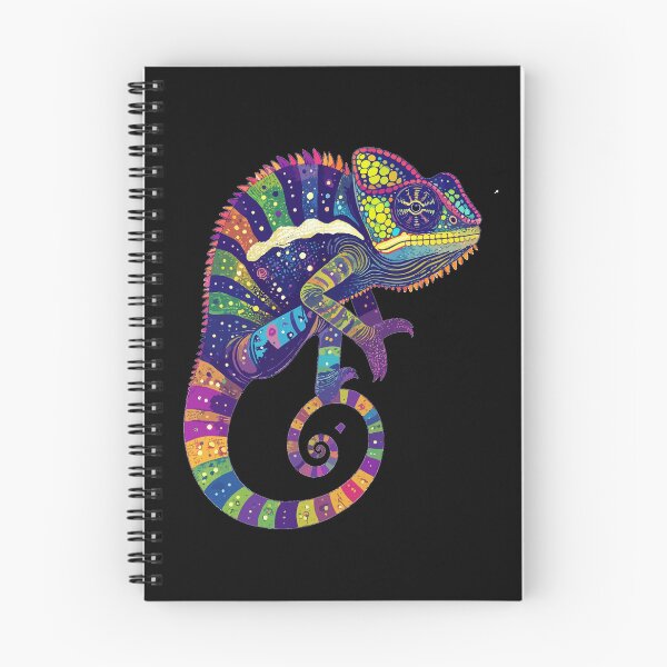 Item preview, Psychedelic Rainbow Chameleon | Colorful Cosmic Reptile Art designed and sold by AvalonMoss.
