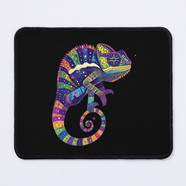 Item preview, Psychedelic Rainbow Chameleon | Colorful Cosmic Reptile Art designed and sold by AvalonMoss.