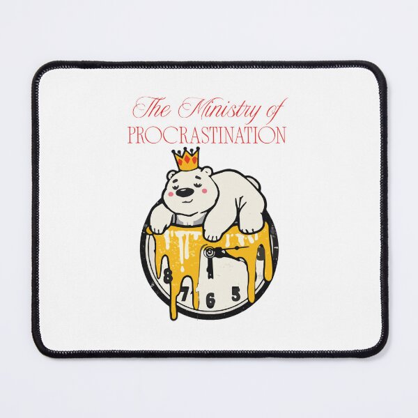 Item preview, Ministry of Procrastination Funny Sleepy Bear King Melting Clock Design designed and sold by AbderraimArt.