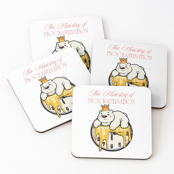 Item preview, Ministry of Procrastination Funny Sleepy Bear King Melting Clock Design designed and sold by AbderraimArt.