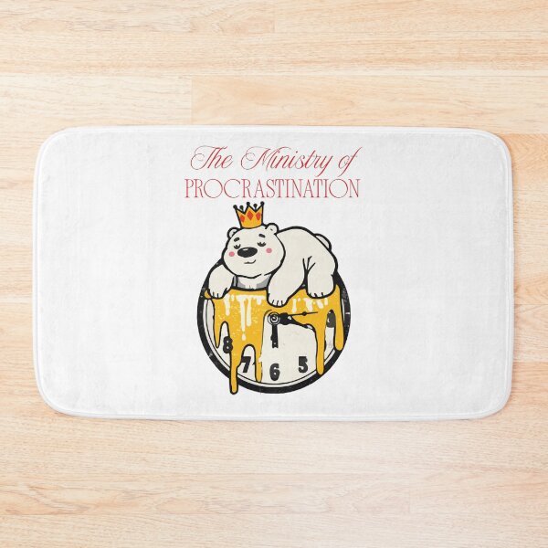 Item preview, Ministry of Procrastination Funny Sleepy Bear King Melting Clock Design designed and sold by AbderraimArt.
