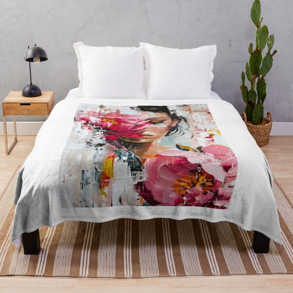 Item preview, unique design abstract pink flower art designed and sold by stikrusak.