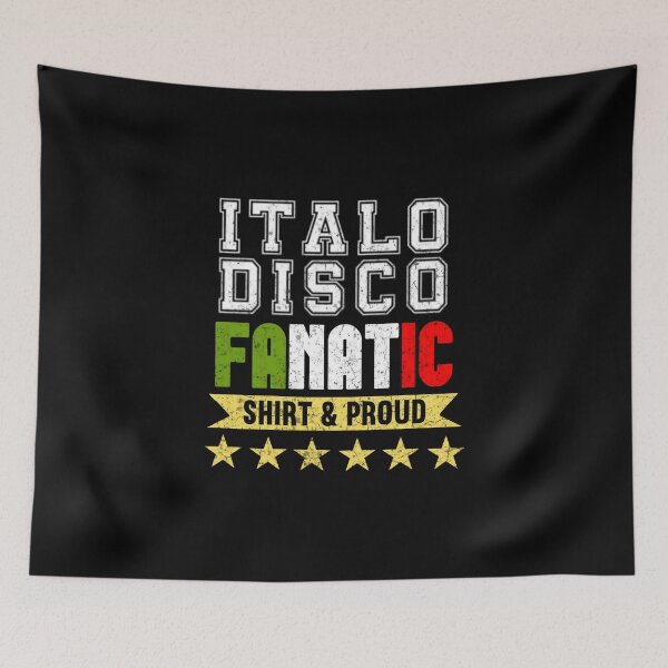Item preview, Italo Disco Fanatic  Shirt and Proud Disstressed designed and sold by Graphroad.