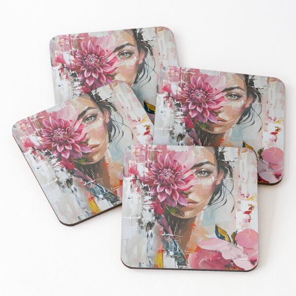 Item preview,  pink flower art designed and sold by stikrusak.