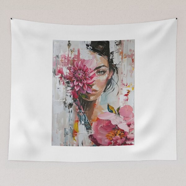 Item preview,  pink flower art designed and sold by stikrusak.