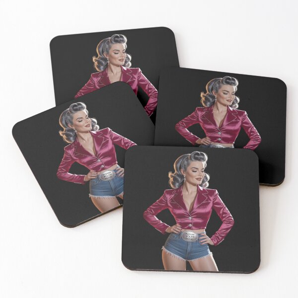 Item preview, Proud Buckle Bunny Retro Pin-Up Cowgirl | Western Rodeo Girl designed and sold by Redjakkal.