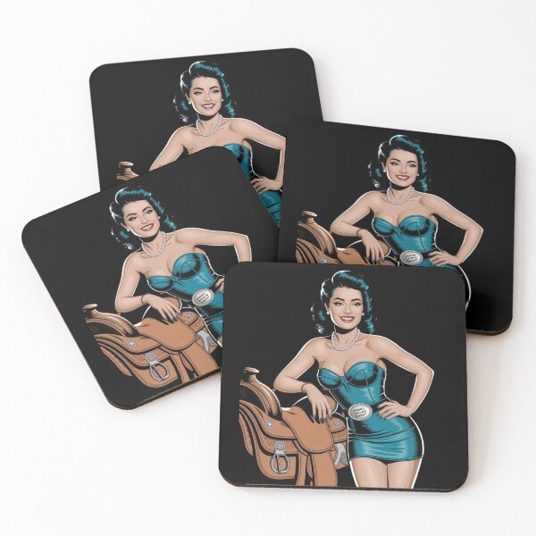 Item preview, Proud Buckle Bunny Retro Pin-Up Cowgirl | Western Rodeo Girl designed and sold by Redjakkal.