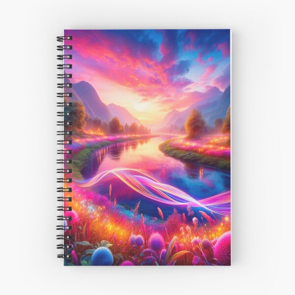 Item preview, Turner Inspired Neon Sunset River Valley Dreamscape designed and sold by FotoworldEdel.