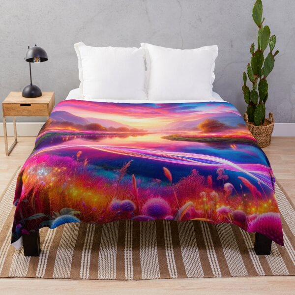 Item preview, Turner Inspired Neon Sunset River Valley Dreamscape designed and sold by FotoworldEdel.
