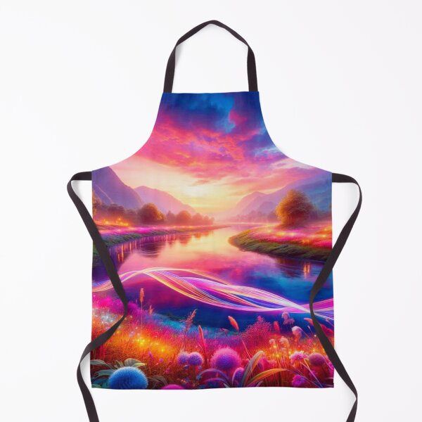 Item preview, Turner Inspired Neon Sunset River Valley Dreamscape designed and sold by FotoworldEdel.