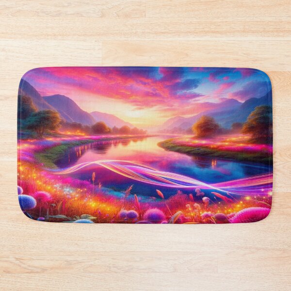 Item preview, Turner Inspired Neon Sunset River Valley Dreamscape designed and sold by FotoworldEdel.