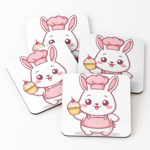 Item preview, Kawaii Baking Bunny Sticker | Cute Chibi Rabbit Gift designed and sold by Stylestickers55.