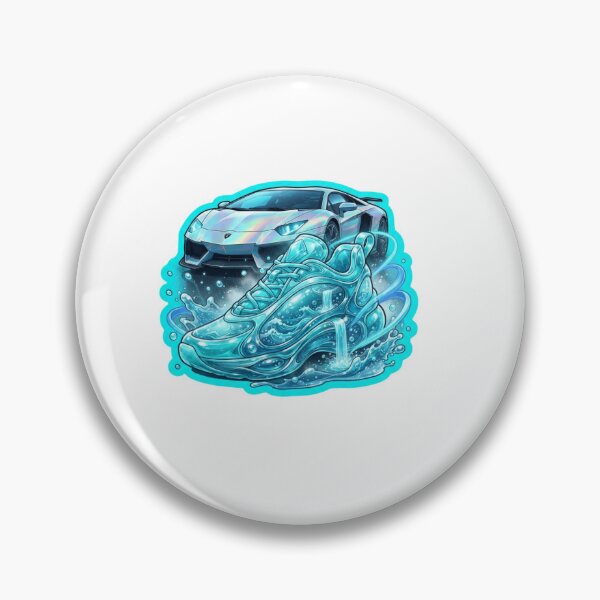 Item preview, Cyber Supercar Water Fantasy Sneaker Sticker designed and sold by Imaginarium of Chaos falcon88 .