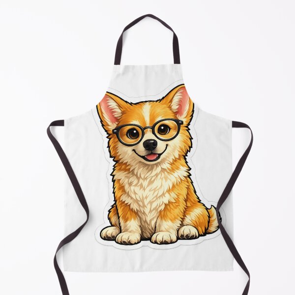 Item preview, Corgi with Glasses Sticker | Cute Pembroke Welsh Corgi Dog Illustration designed and sold by Skedart.