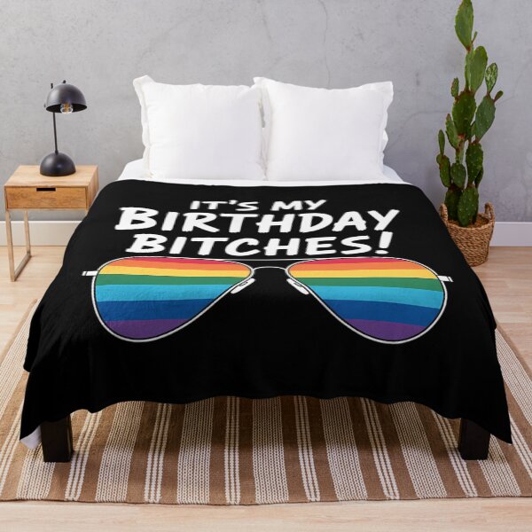 Item preview, Gay Pride Rainbow LGBT Tshirt It's My Birthday Bitches designed and sold by SapfireStuArt.