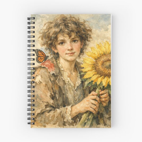 Item preview, Teenager with butterfly and sunflower designed and sold by Sigtrix.
