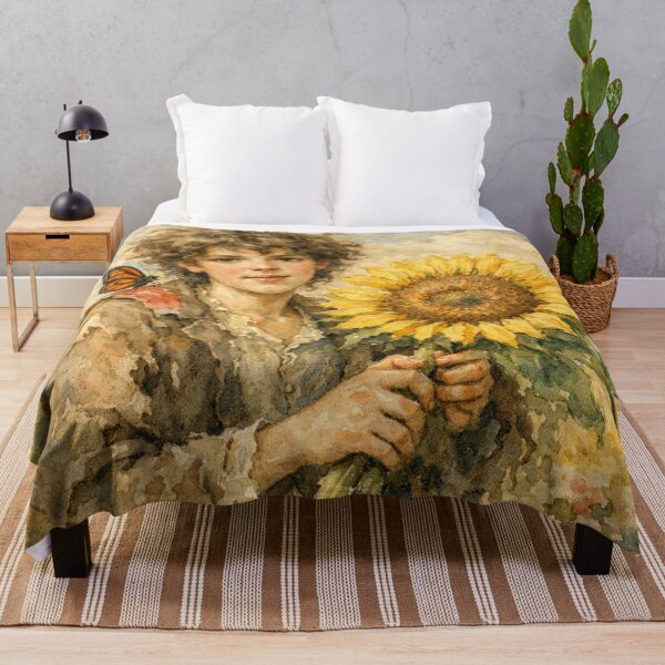 Item preview, Teenager with butterfly and sunflower designed and sold by Sigtrix.
