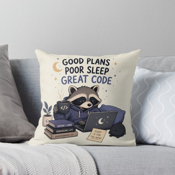 Item preview, Good Plans Poor Sleep Great Code designed and sold by MidnightCache.