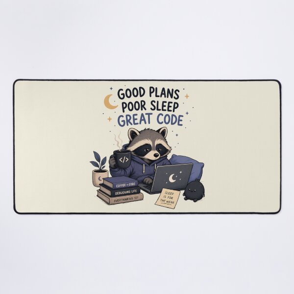 Item preview, Good Plans Poor Sleep Great Code designed and sold by MidnightCache.