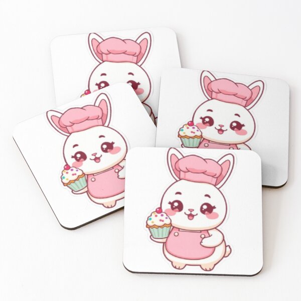 Item preview, Cute Bunny Baker | Kawaii Rabbit Sticker designed and sold by Stylestickers55.