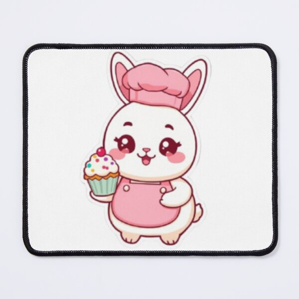Item preview, Cute Bunny Baker | Kawaii Rabbit Sticker designed and sold by Stylestickers55.
