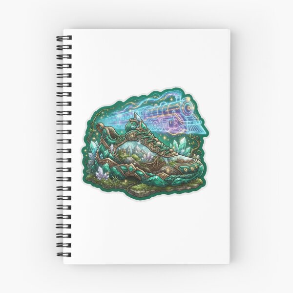 Item preview, Future Train Earth Fantasy Sneaker Sticker designed and sold by Imaginarium of Chaos falcon88 .