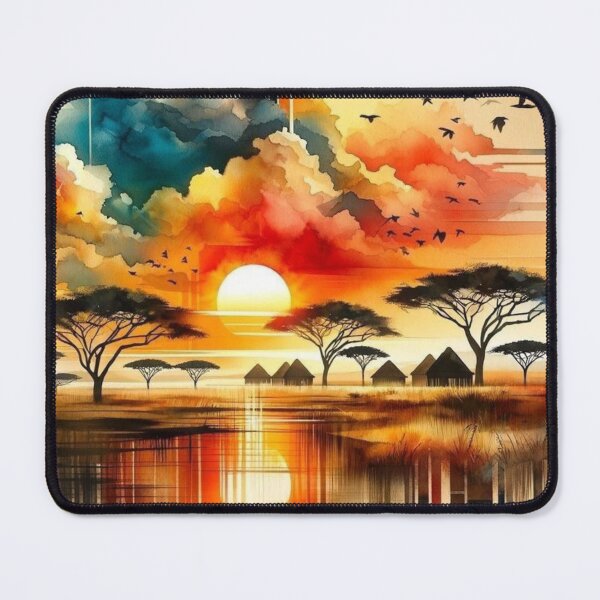 Item preview, Golden Africa Savanna Sunset designed and sold by CREATIVO STUDIO.
