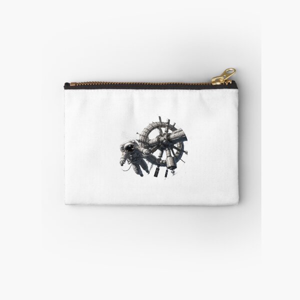 Item preview, Astronaut Above the Orbital Ring – Futuristic Space Station Exploration T-Shirt Design designed and sold by Artisan Finds Online.