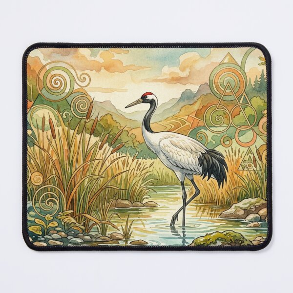 Item preview, Crane in the flow of ornament designed and sold by Sigtrix.