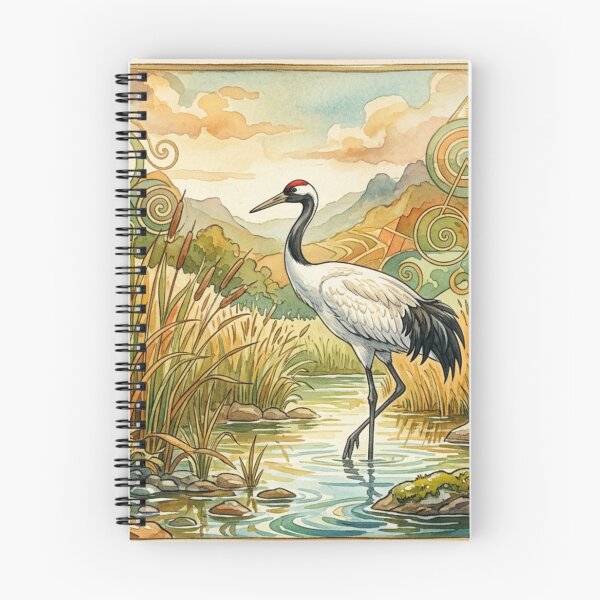 Item preview, Crane in the flow of ornament designed and sold by Sigtrix.