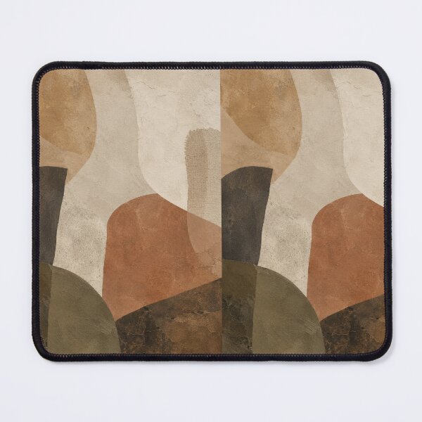Item preview, Organic Wabi Sabi Geometric Balance with Terracotta Earth Tones and Contemporary Shapes designed and sold by Aryabek.