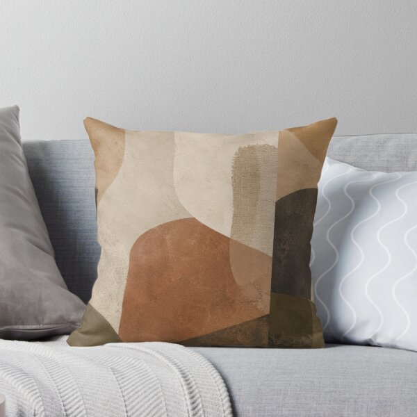 Item preview, Organic Wabi Sabi Geometric Balance with Terracotta Earth Tones and Contemporary Shapes designed and sold by Aryabek.
