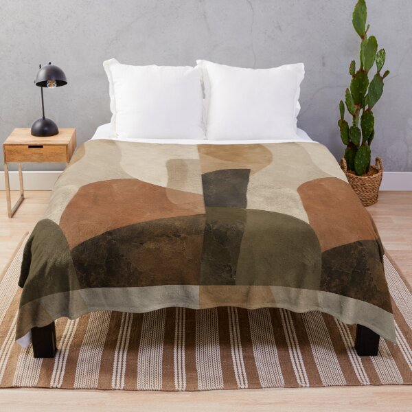 Item preview, Organic Wabi Sabi Geometric Balance with Terracotta Earth Tones and Contemporary Shapes designed and sold by Aryabek.