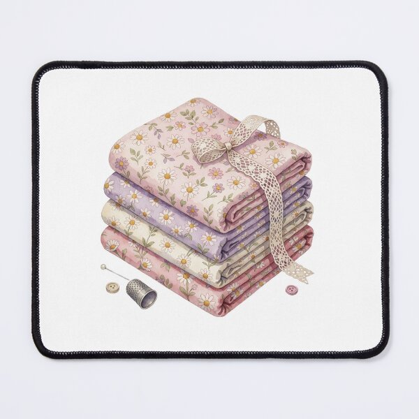 Item preview, Quilting Fabric Stack Sewing Room Illustration designed and sold by AillustriaAK.