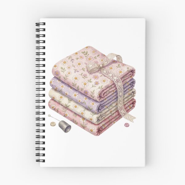 Item preview, Quilting Fabric Stack Sewing Room Illustration designed and sold by AillustriaAK.
