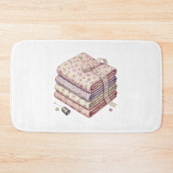 Item preview, Quilting Fabric Stack Sewing Room Illustration designed and sold by AillustriaAK.