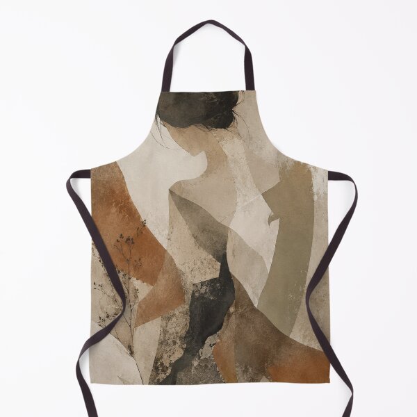 Item preview, Elegant Wabi Sabi Feminine Silhouette with Earthy Abstract Shapes and Botanical Elements designed and sold by Aryabek.